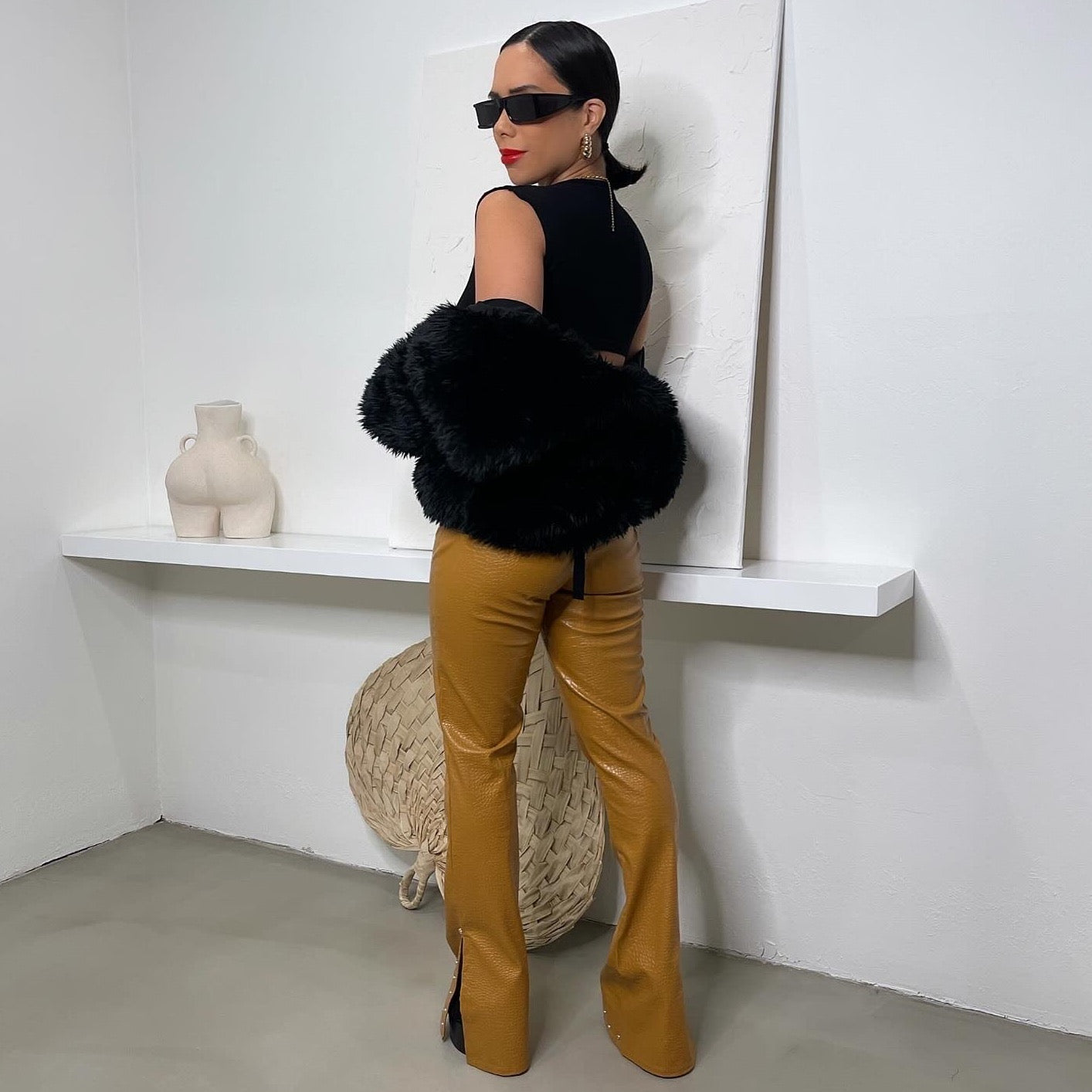 Cammie Faux Croc Pants - Trice Boutique