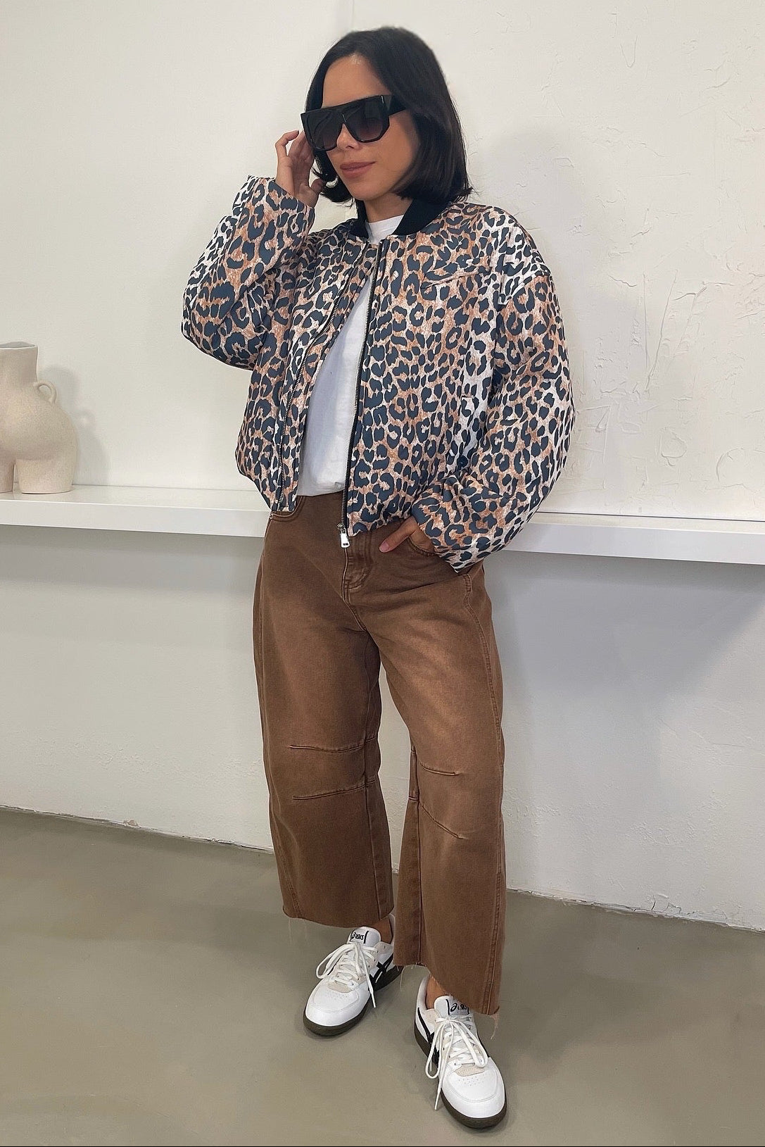 Rya Bomber Jacket - Leopard