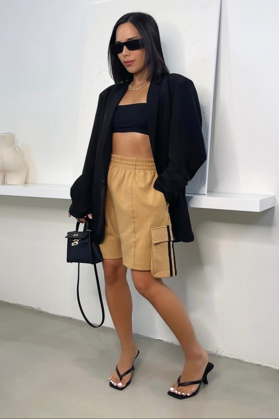 Ajay Cargo Shorts - Camel - Trice Boutique