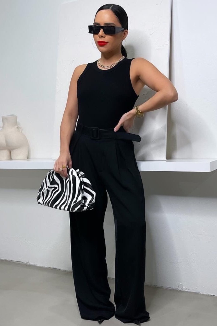 Sienna Tank Bodysuit (Final Sale) - Black - Trice Boutique