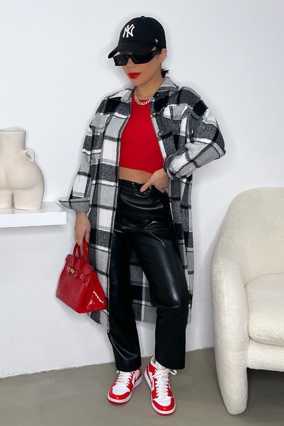 Cropped Ribbed Tank - Red - Trice Boutique