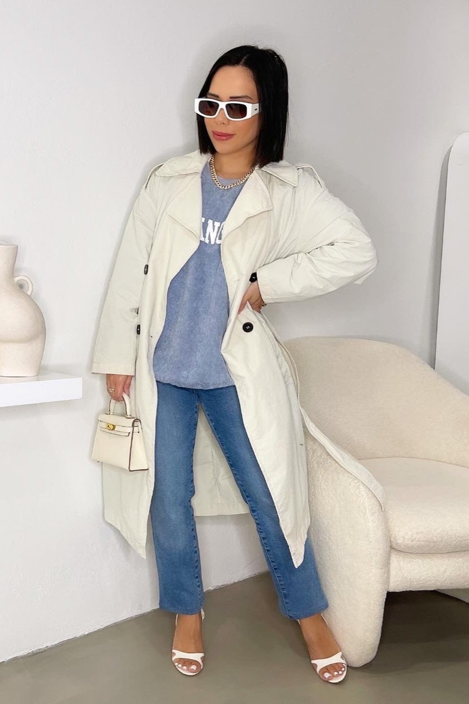LA Crewneck Sweatshirt - Blue - Trice Boutique