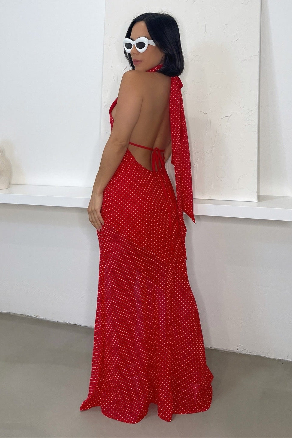 Sophie Polka Dot Dress - Red
