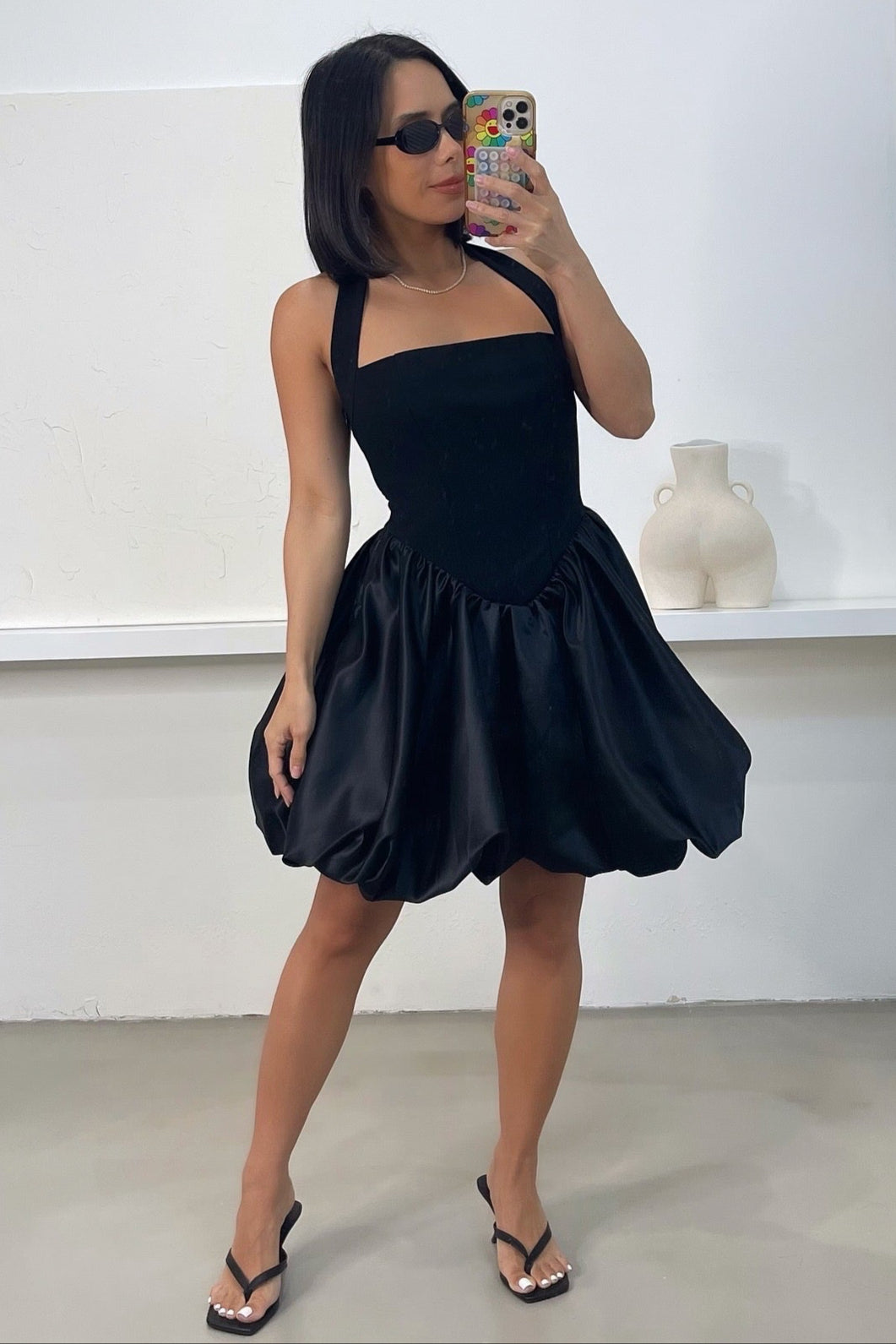 Jenni Bubble Dress - Black
