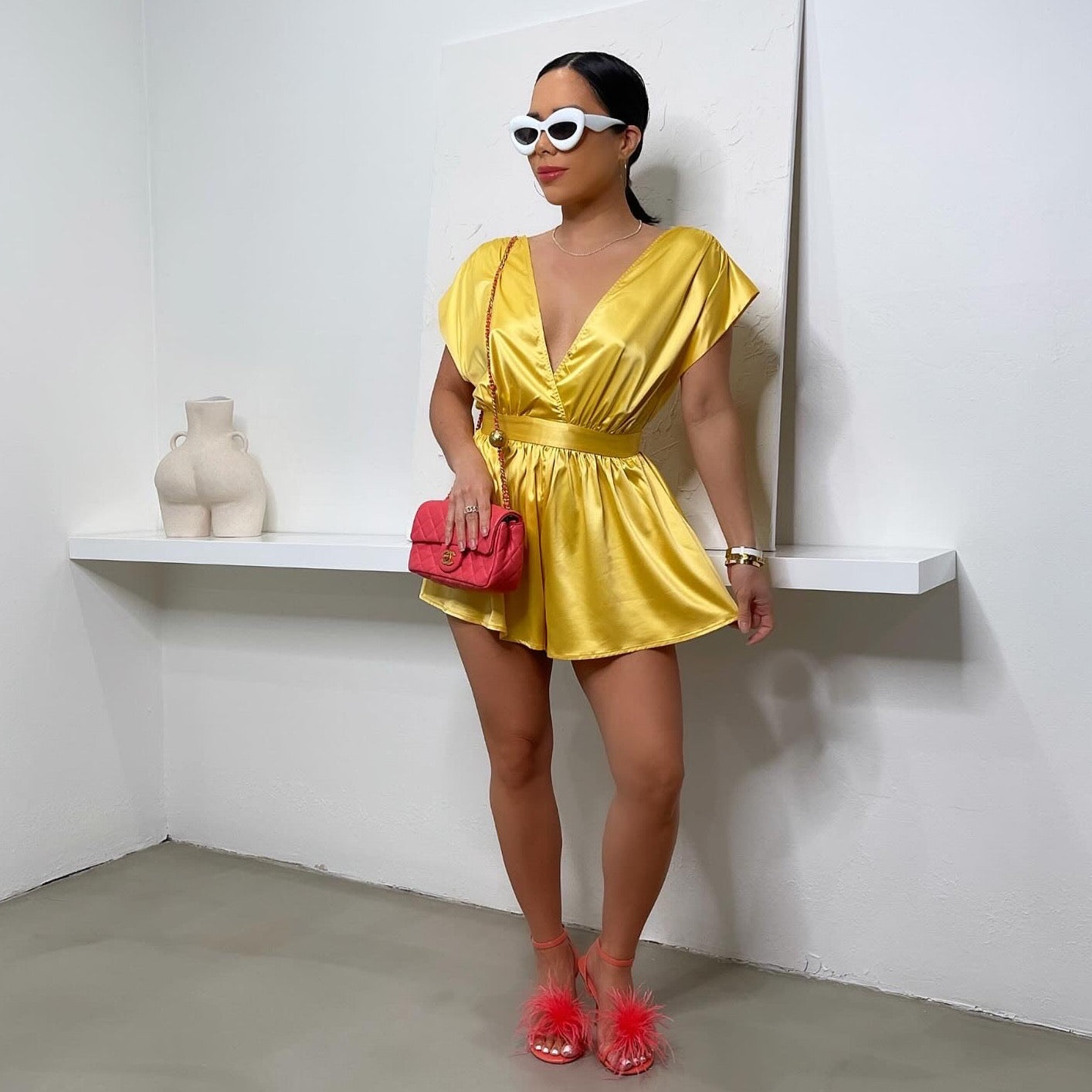 Macy Romper - Gold