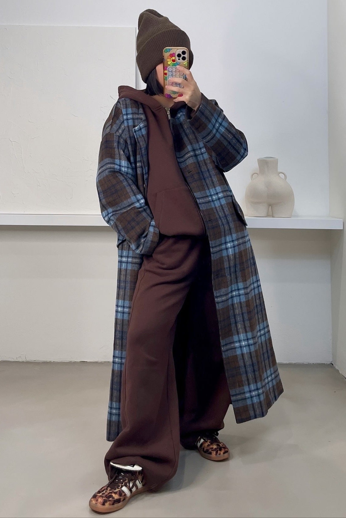 Airee Wide Leg Sweats - Brown