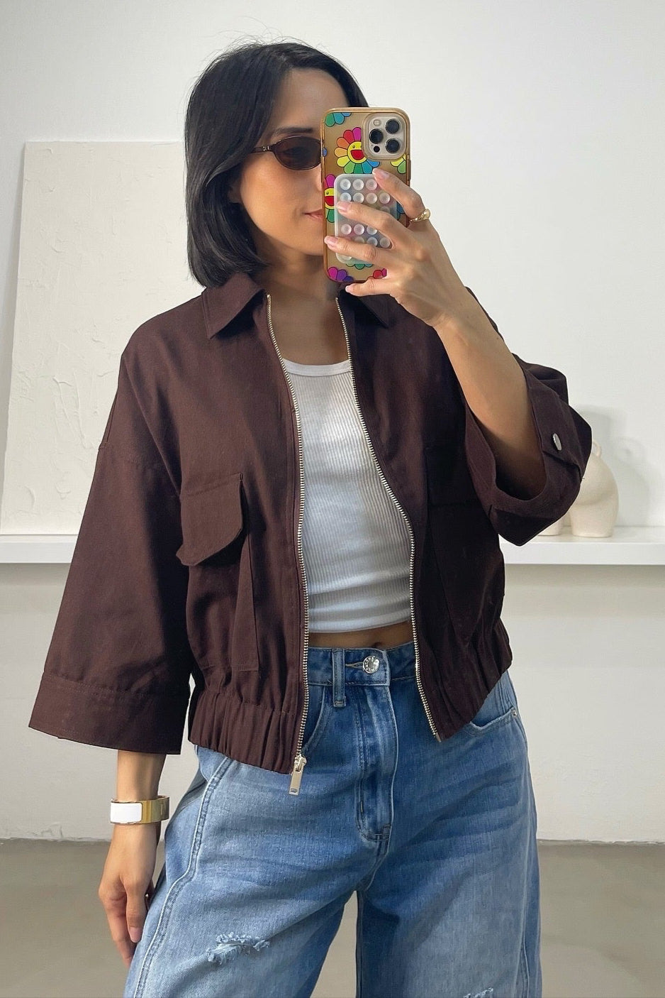 Tessa Over Shirt - Brown
