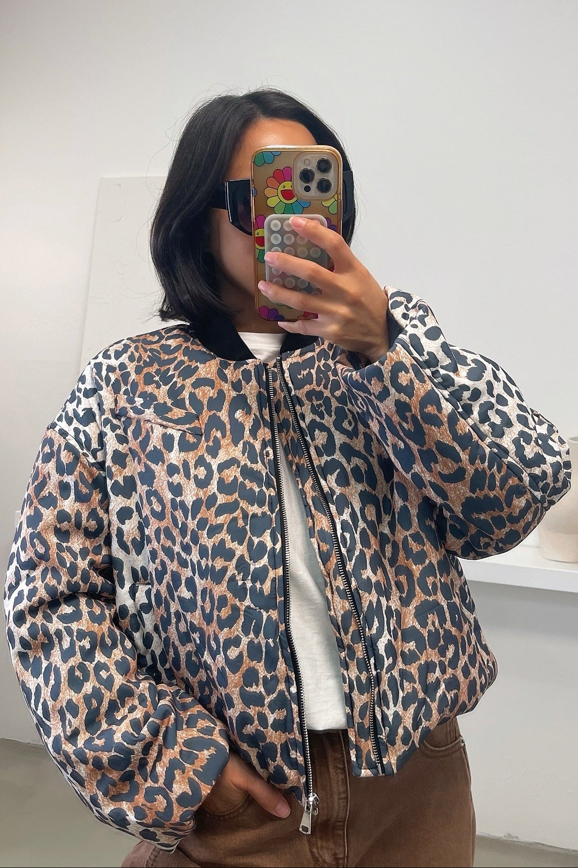 Rya Bomber Jacket - Leopard