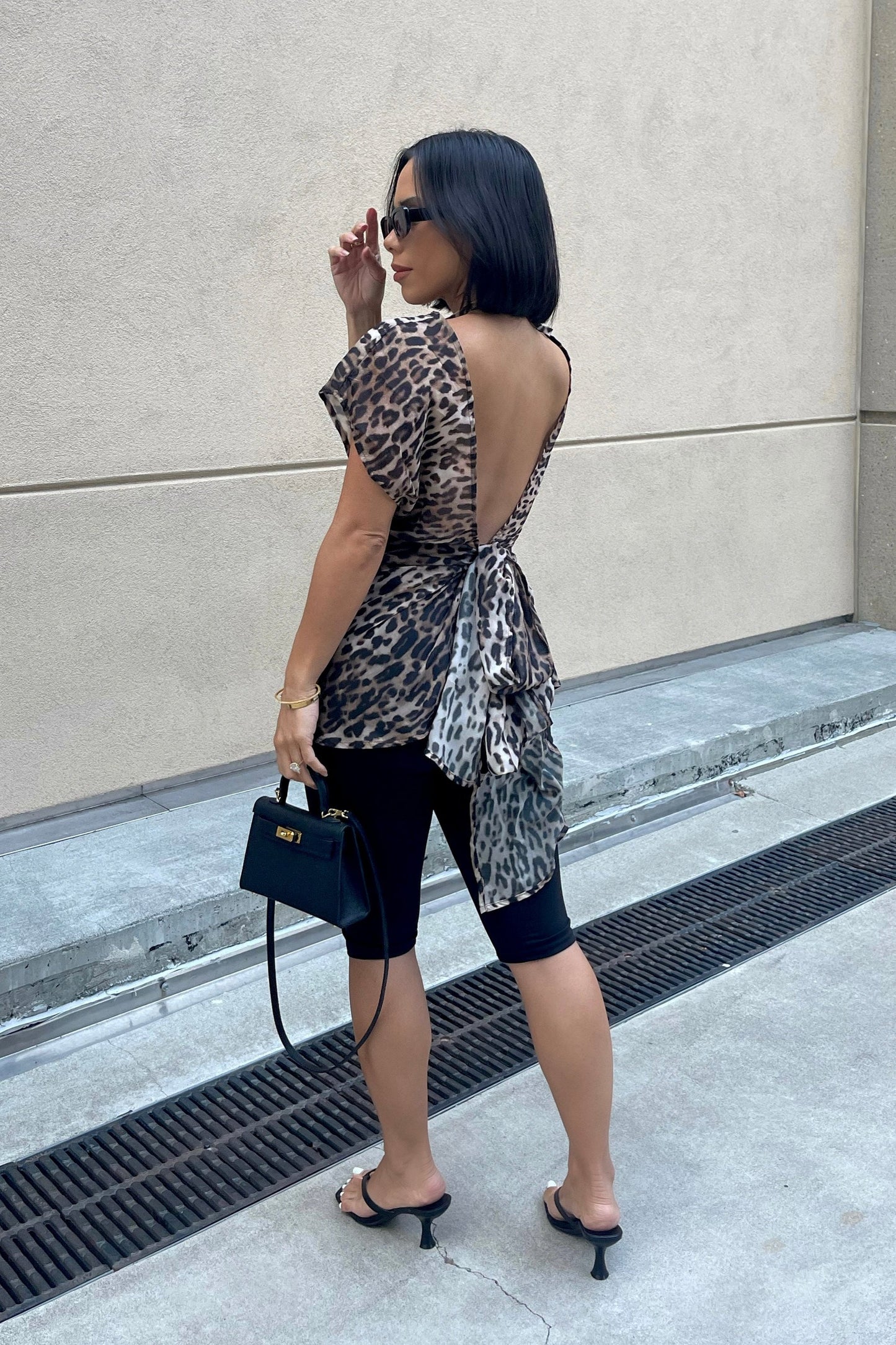 Rhea Leopard Print Blouse - Leopard Print - Trice Boutique