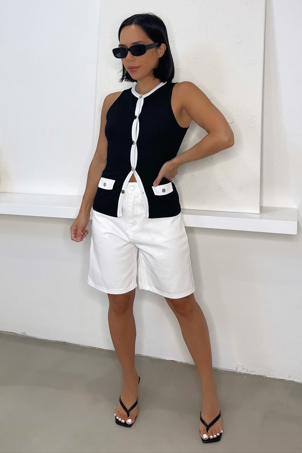 Serena Bermuda Shorts - White