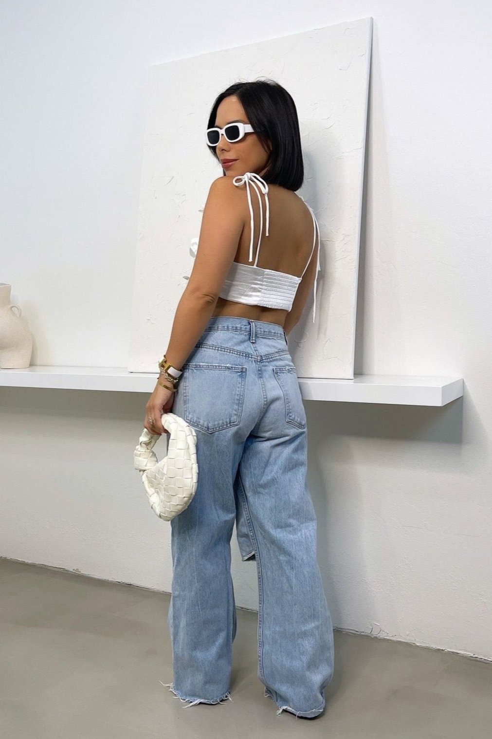 Ashlynn Crop Top - White - Trice Boutique