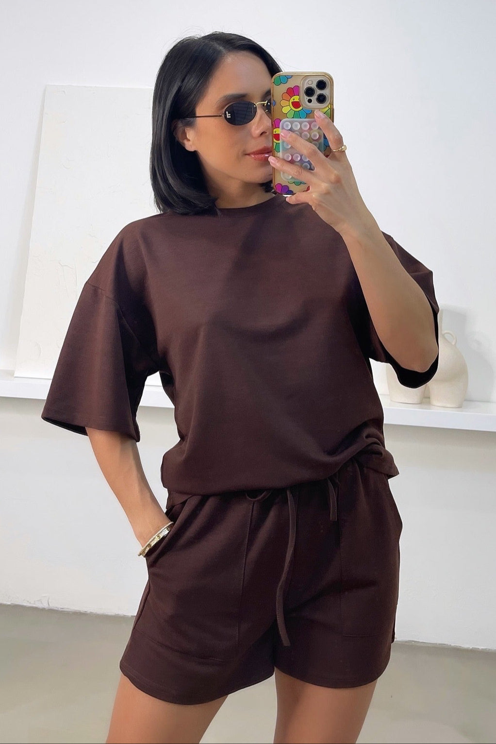 Kami Shorts Set - Chocolate Brown