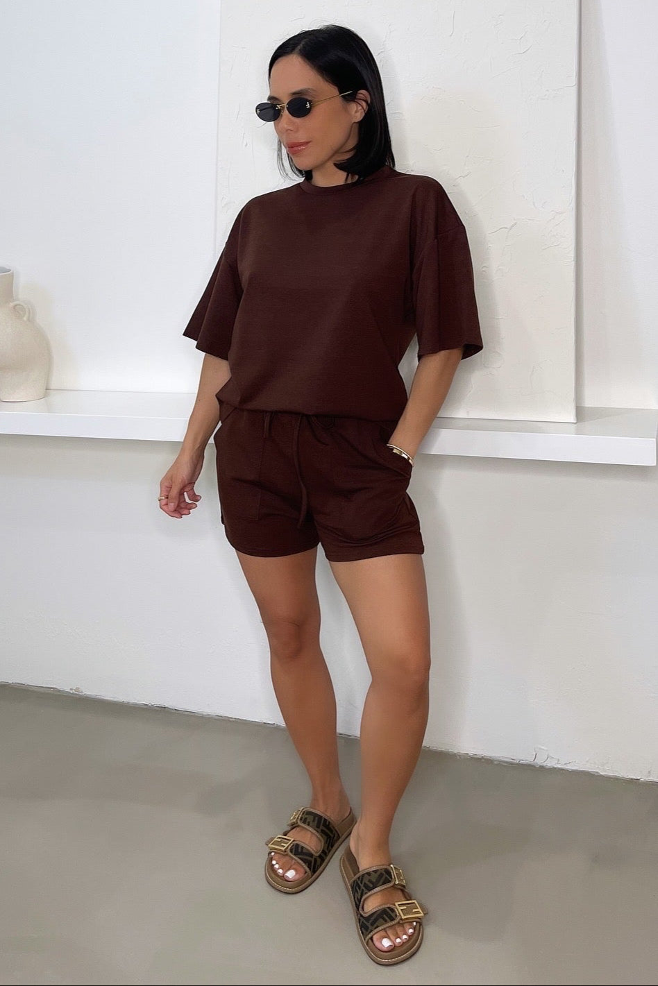 Kami Shorts Set - Chocolate Brown