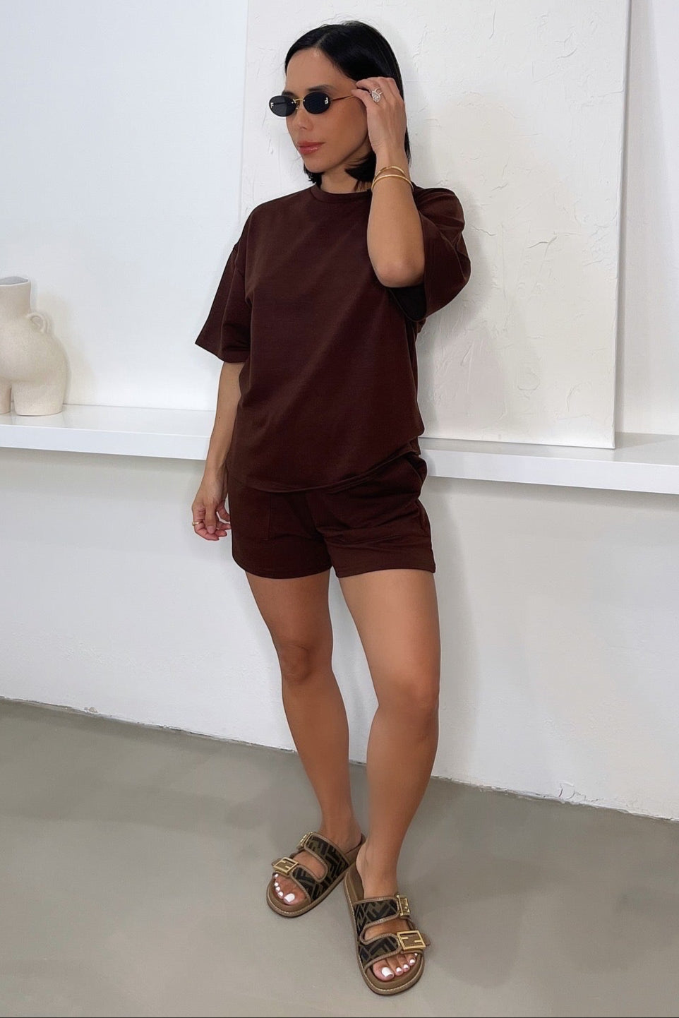 Kami Shorts Set - Chocolate Brown