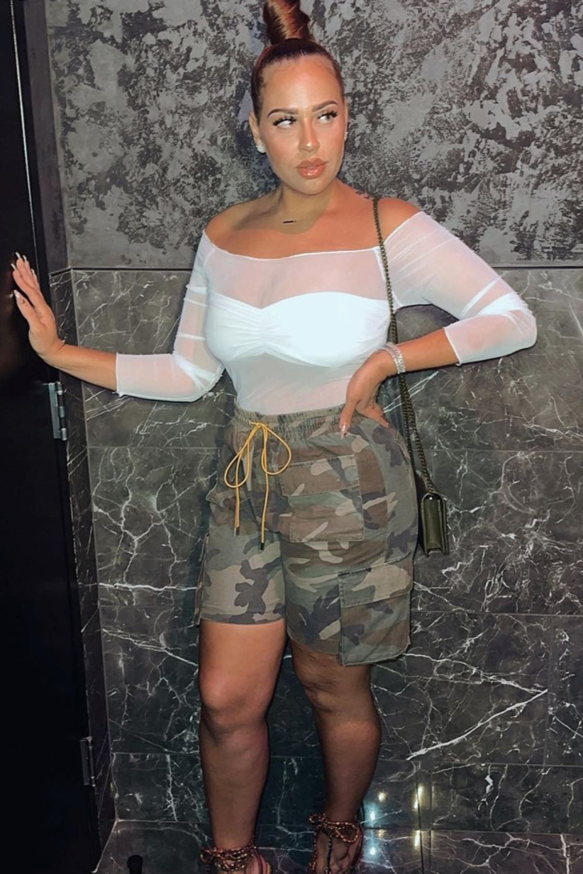 Oversized Camo Cargo Shorts - Camo
