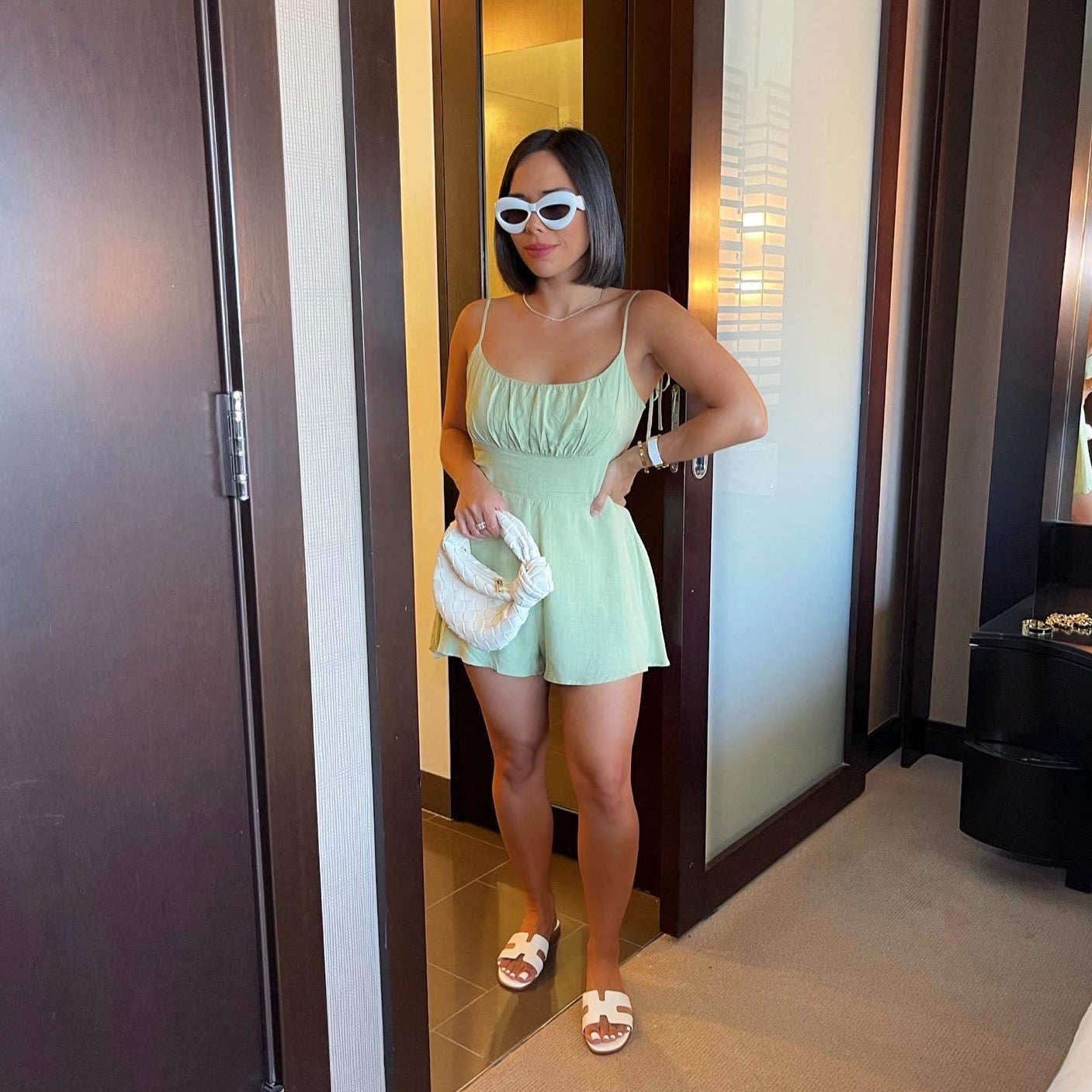 She Cute Romper - Green - Trice Boutique