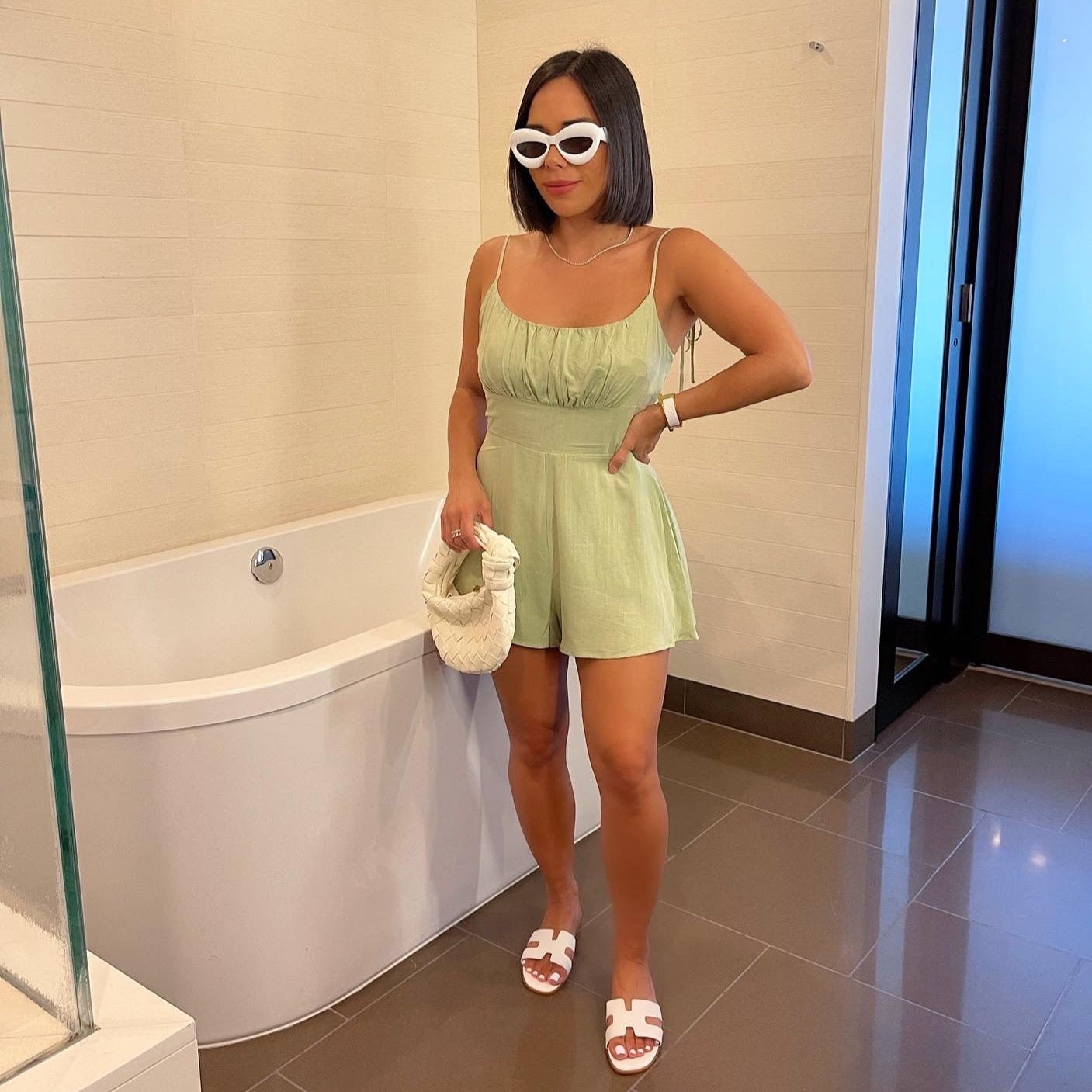 She Cute Romper - Green - Trice Boutique