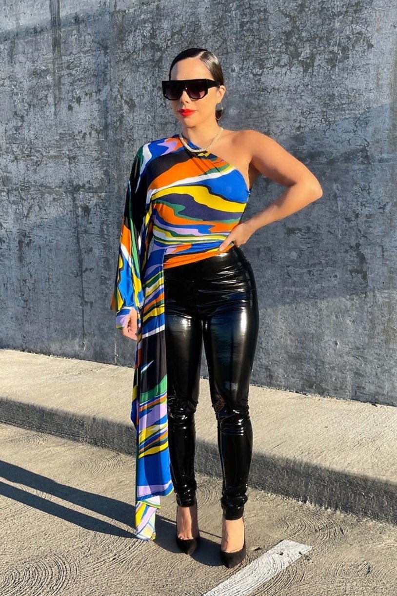 Charaia Asymmetrical Top - Multi - Trice Boutique