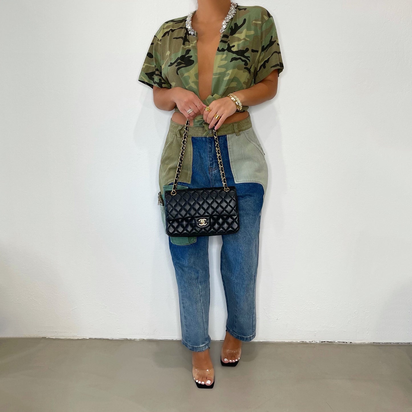 Cargo Cropped Jeans - Trice Boutique