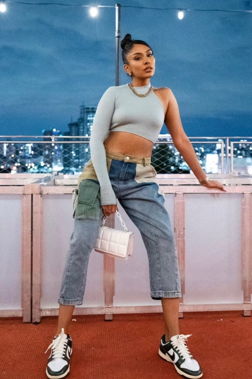 Cargo Cropped Jeans - Multi - Trice Boutique