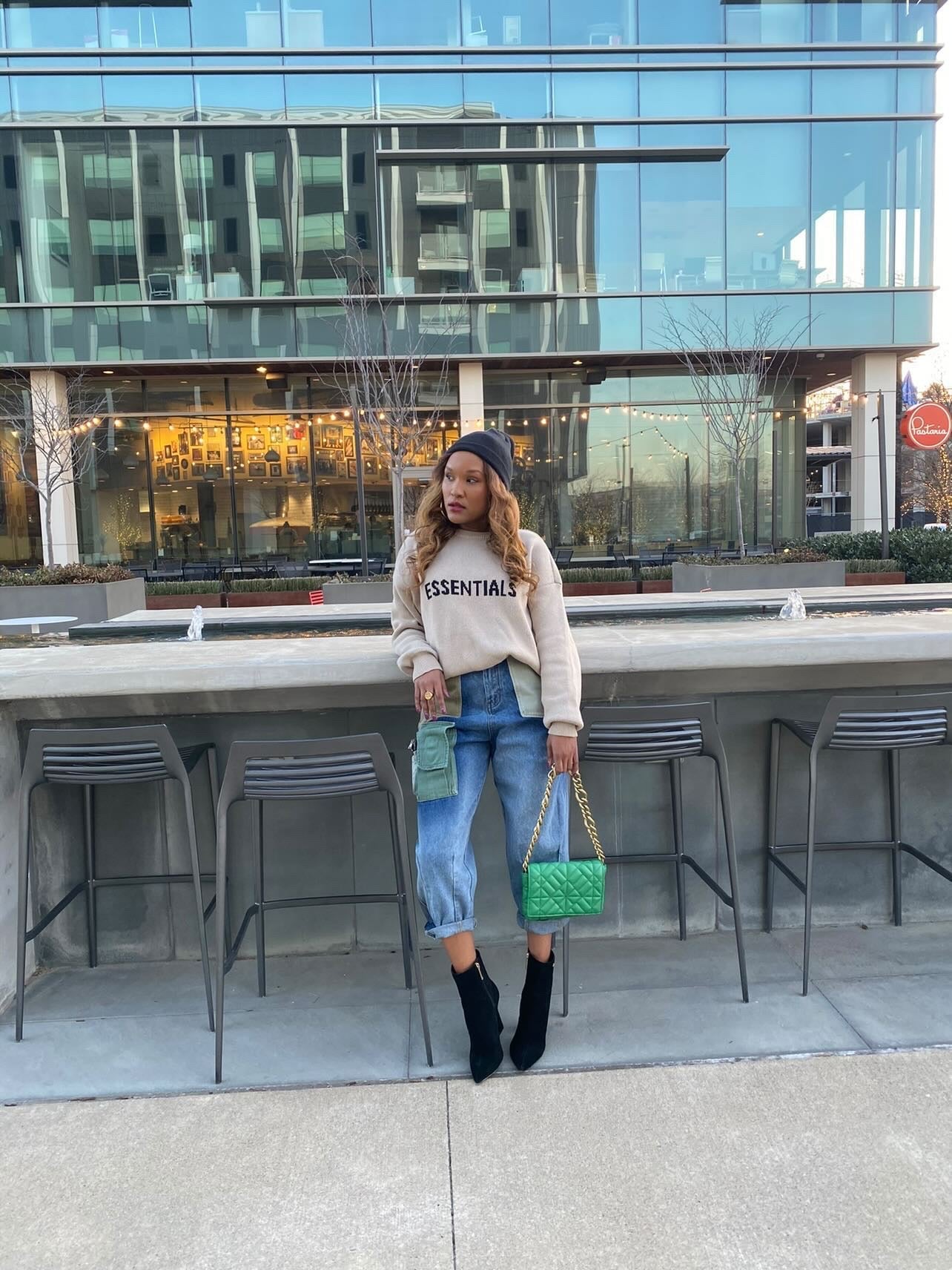 Cargo Cropped Jeans - Trice Boutique