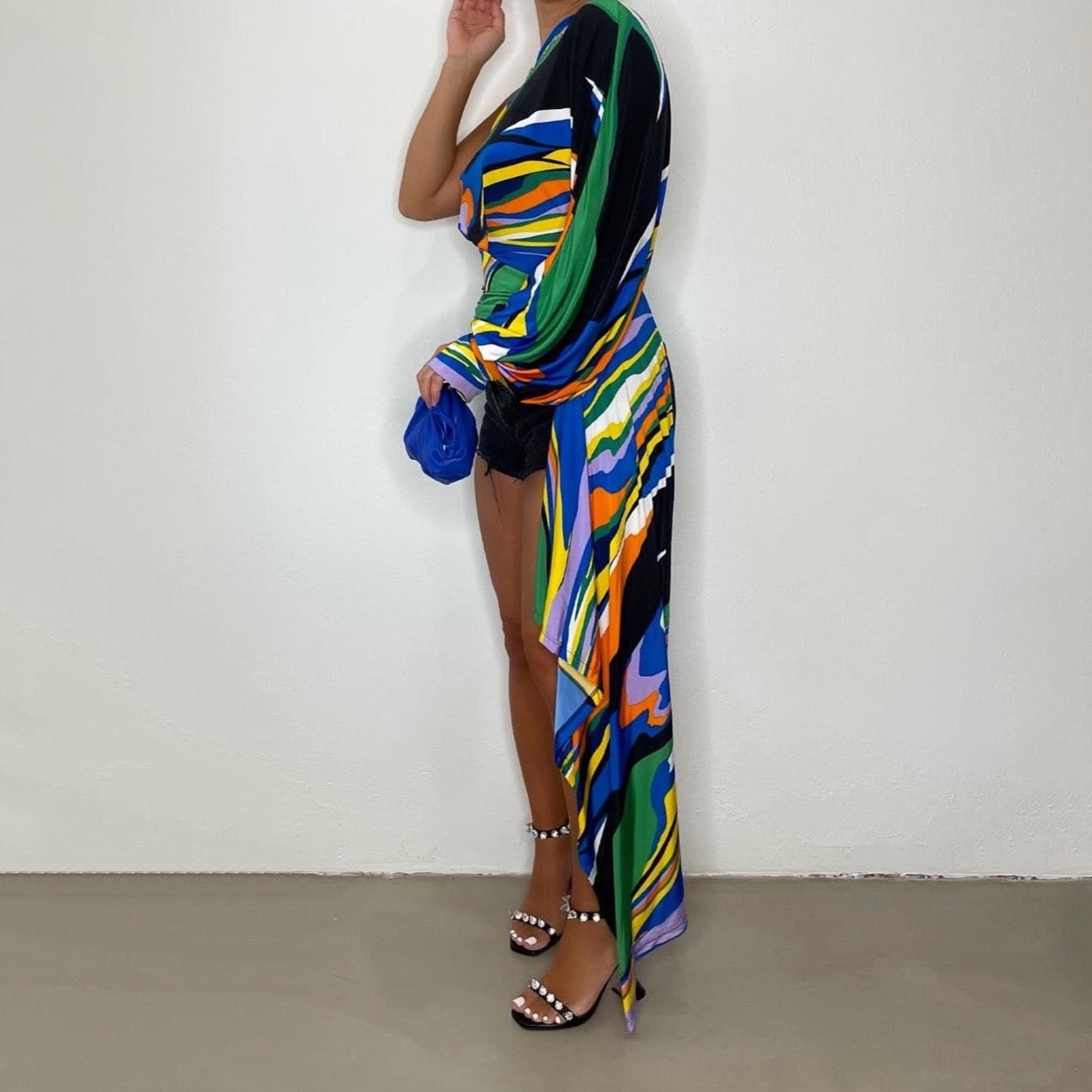 Charaia Asymmetrical Top - Multi - Trice Boutique