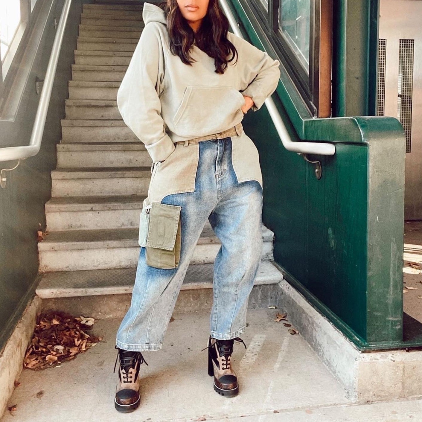 Cargo Cropped Jeans - Trice Boutique