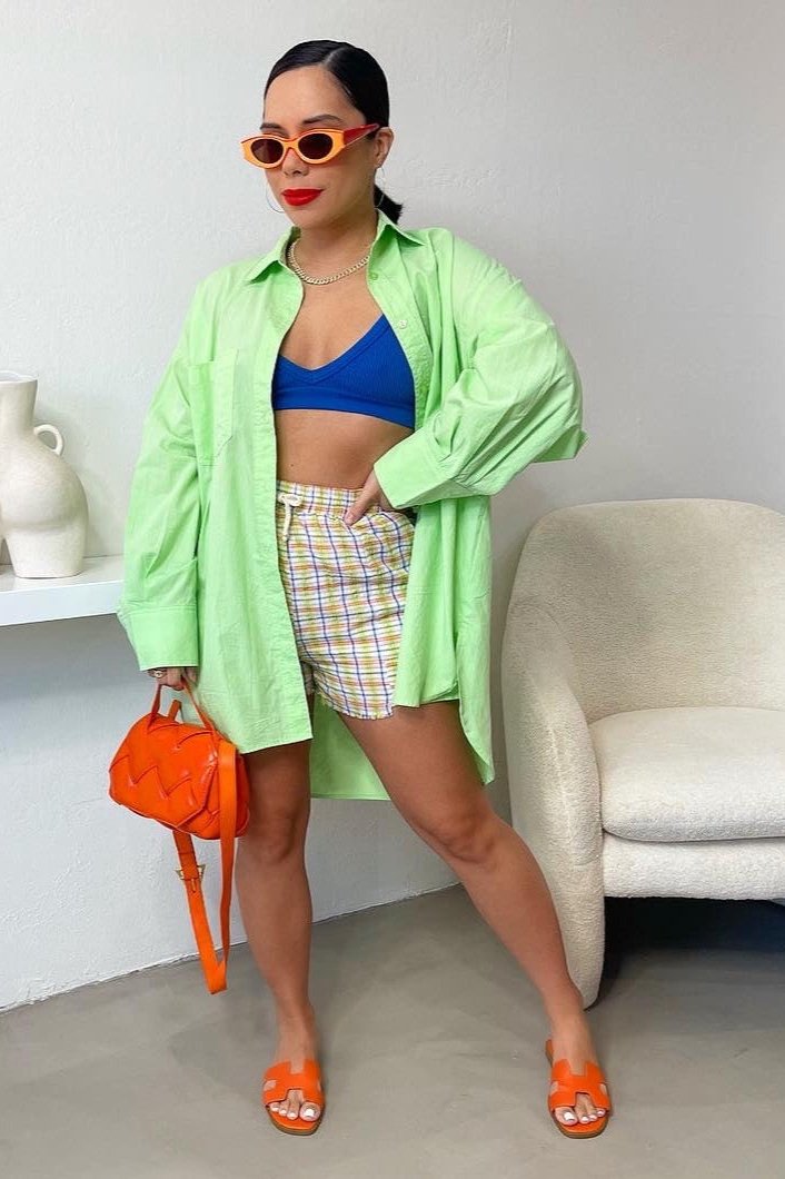 Maya Plaid Shorts - Multi - Trice Boutique