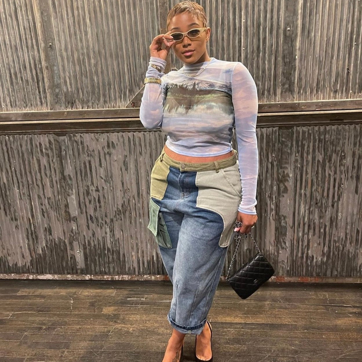Cargo Cropped Jeans - Trice Boutique