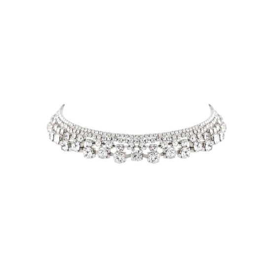 Load image into Gallery viewer, Crystal Choker (Silver)
