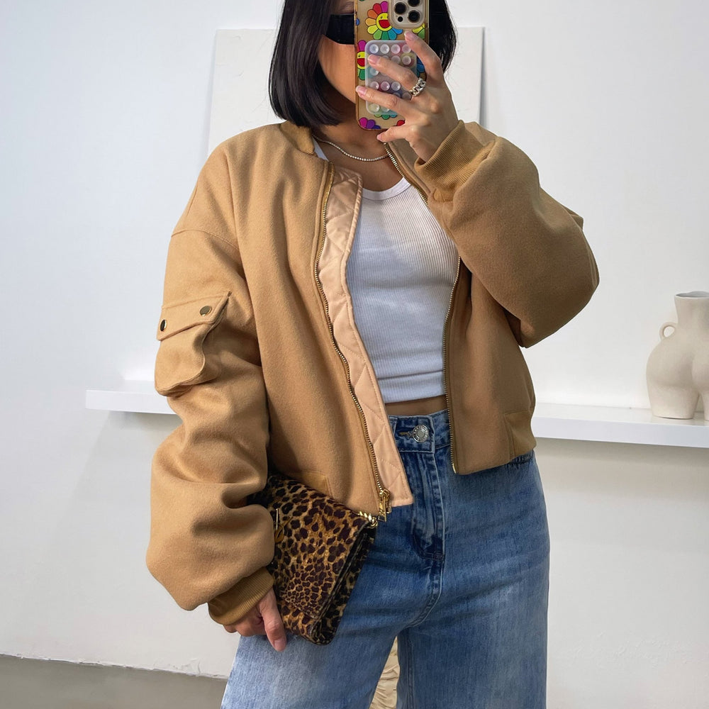 
                      
                        Jayde Bomber Jacket— Camel - Trice Boutique
                      
                    