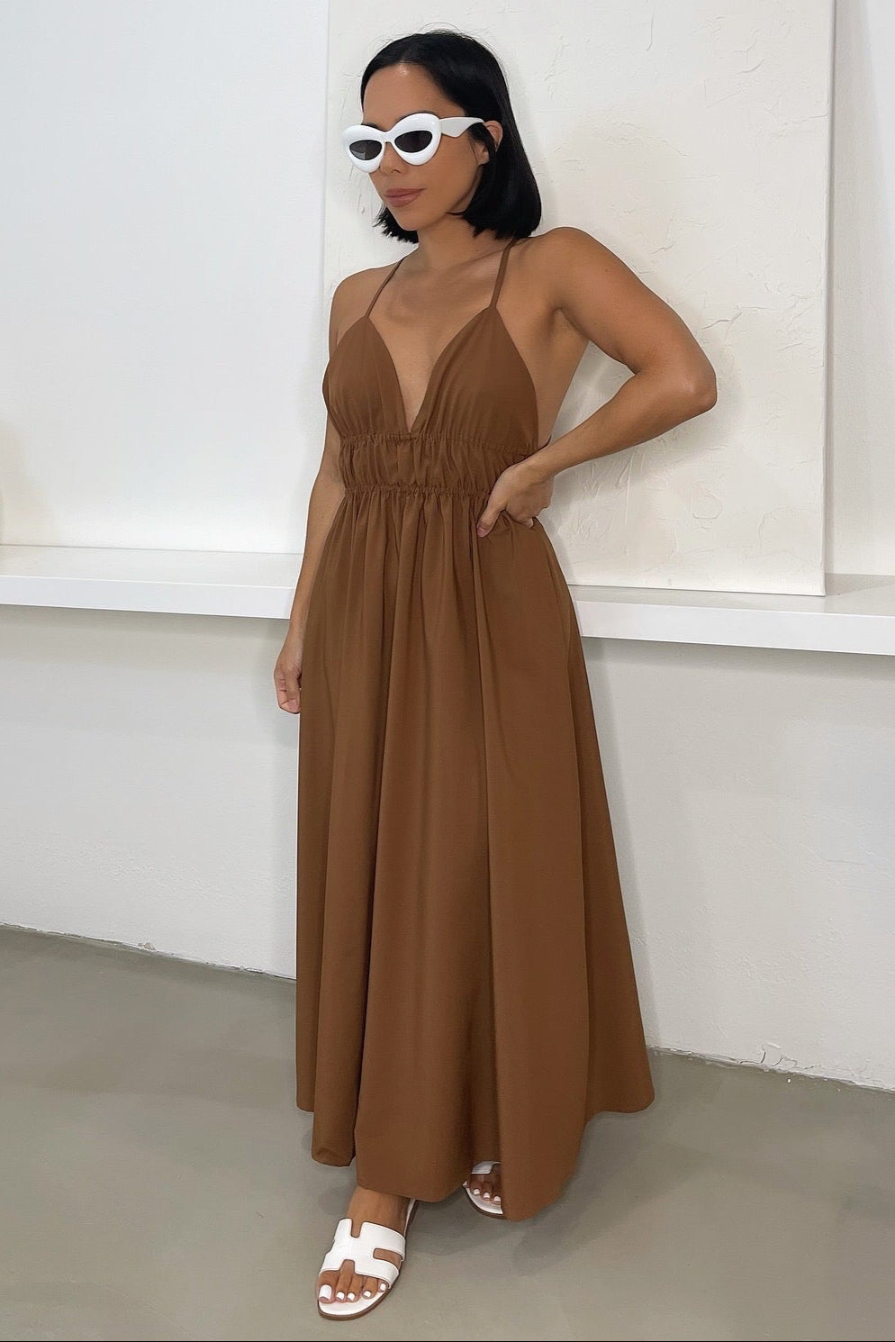 Grace Dress - Brown