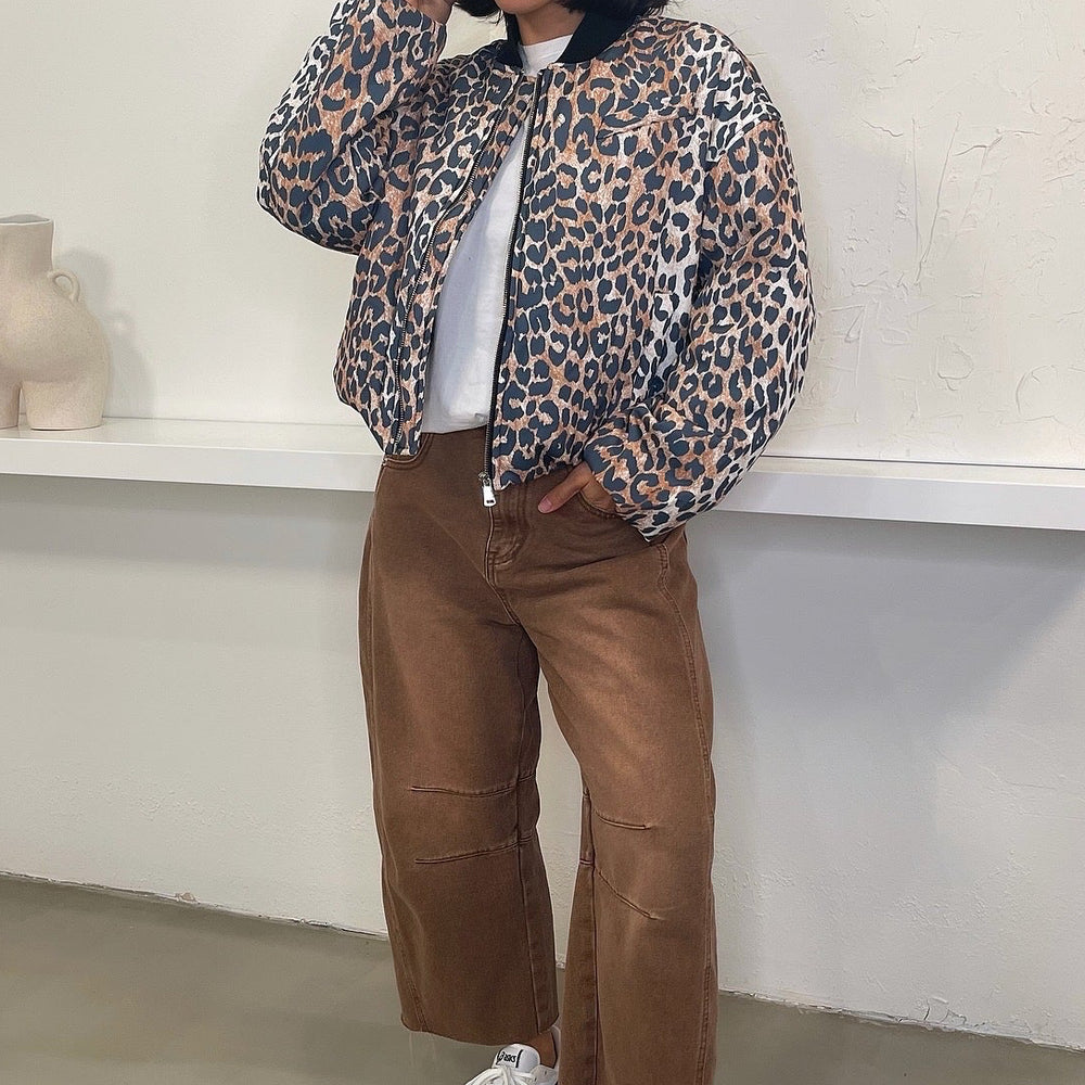 
                      
                        Rya Bomber Jacket - Leopard
                      
                    