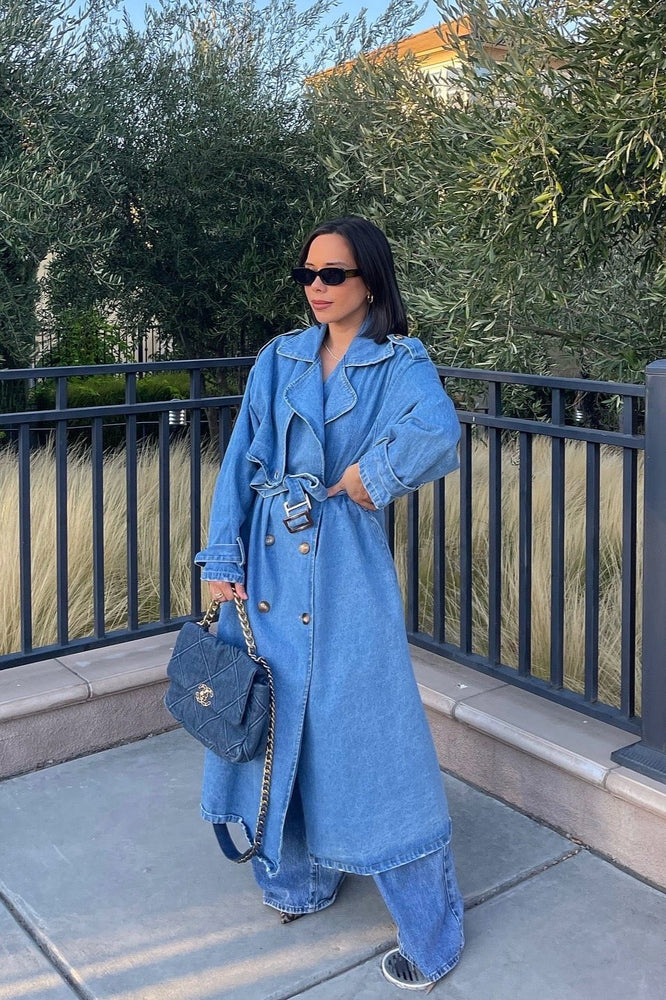 
                      
                        Denim Trench Coat - Denim
                      
                    