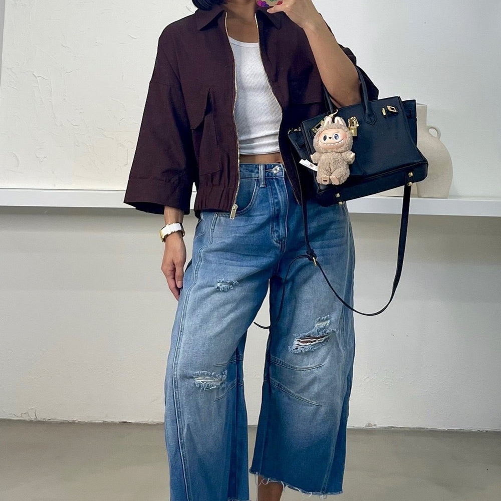 
                      
                        Tessa Over Shirt - Brown
                      
                    