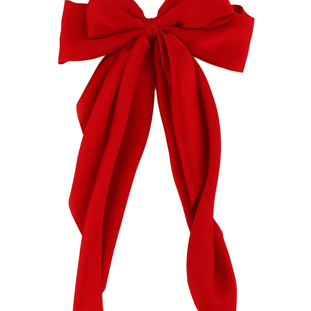 Ribbon Hair Bow - Red