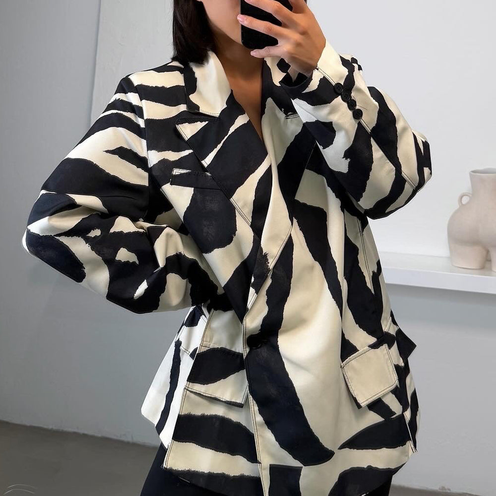 
                      
                        Zella Oversized Blazer - Zebra Print
                      
                    
