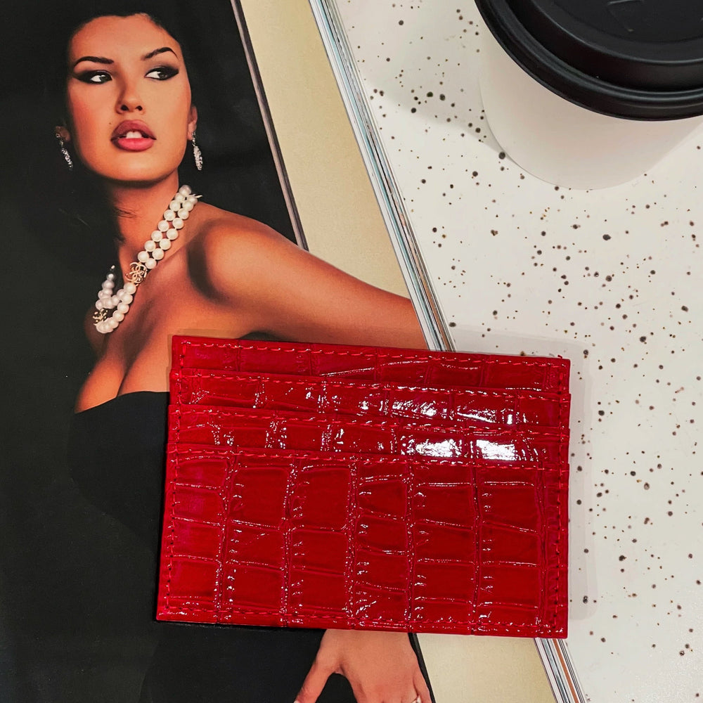 Croc Card Holder - Red