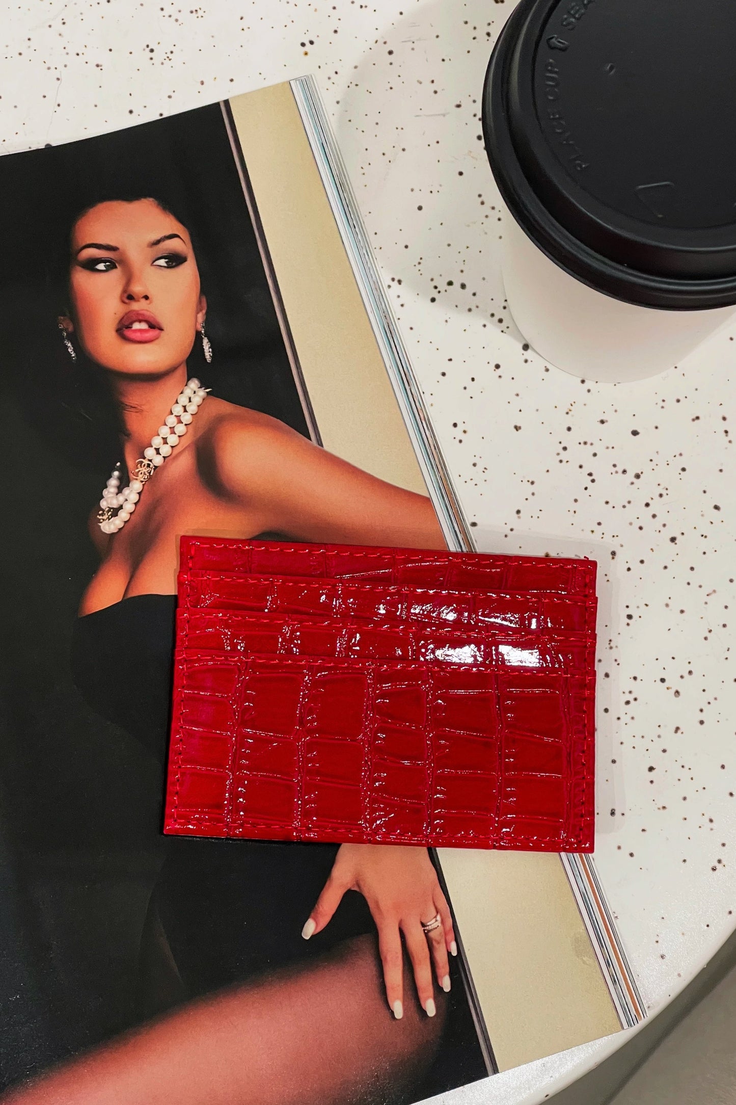 Croc Card Holder - Red