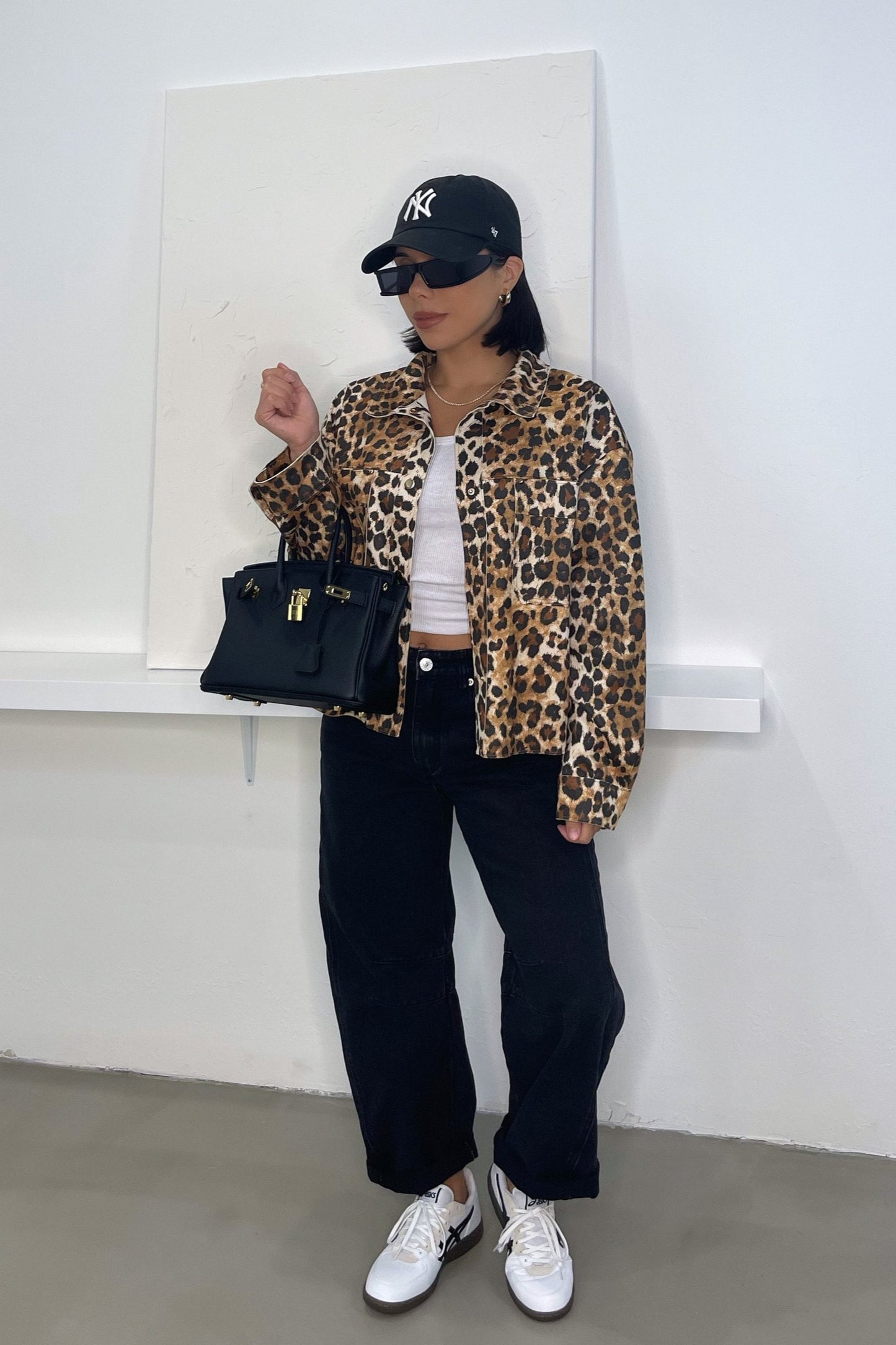 Lana Faux Suede Jacket— Leopard Print - Trice Boutique