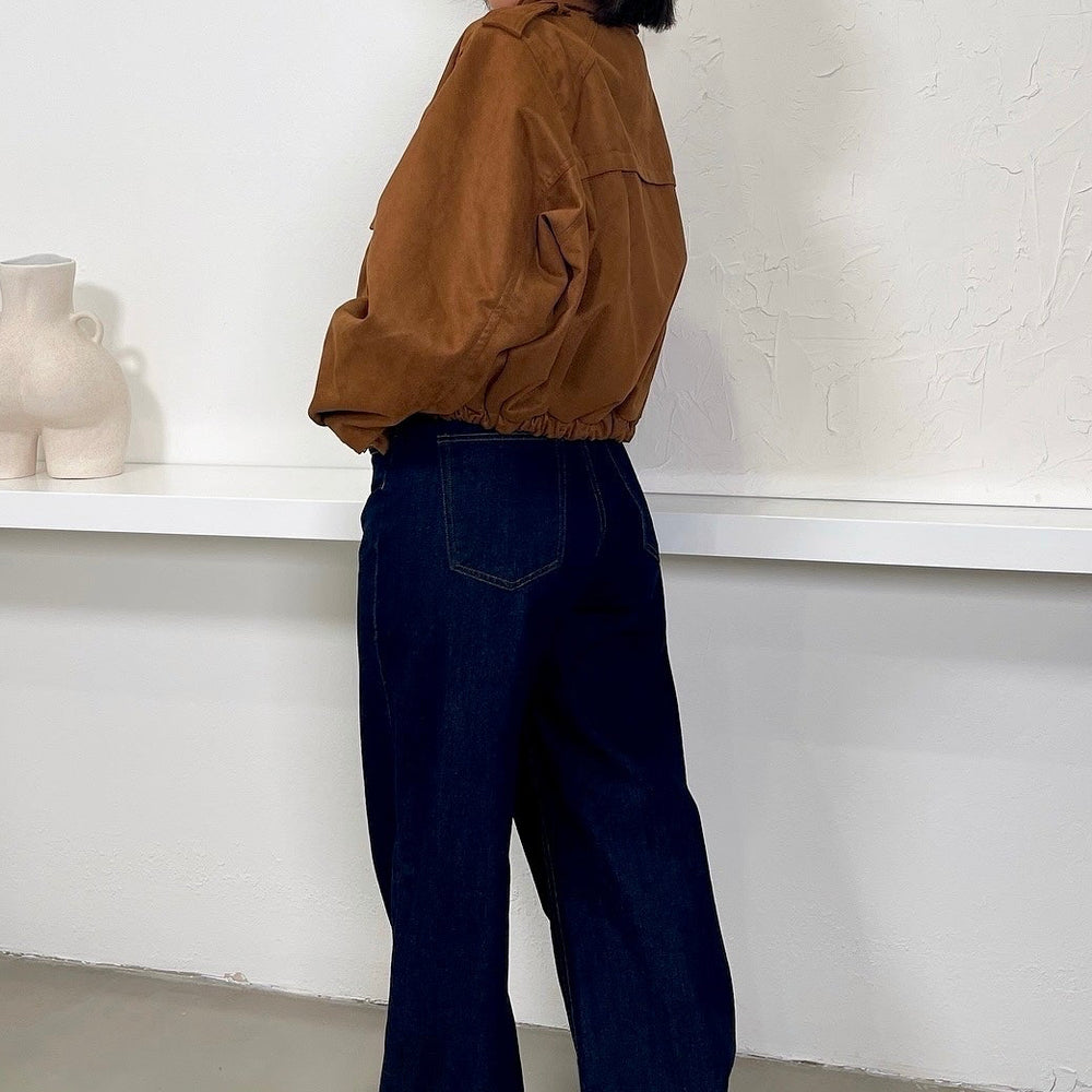 Kaia Faux Suede Jacket - Camel