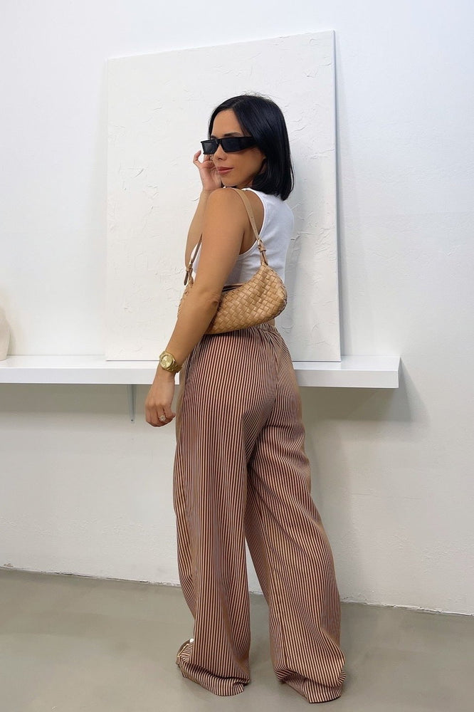 
                      
                        Victoria Striped Pants- Brown/Khaki - Trice Boutique
                      
                    