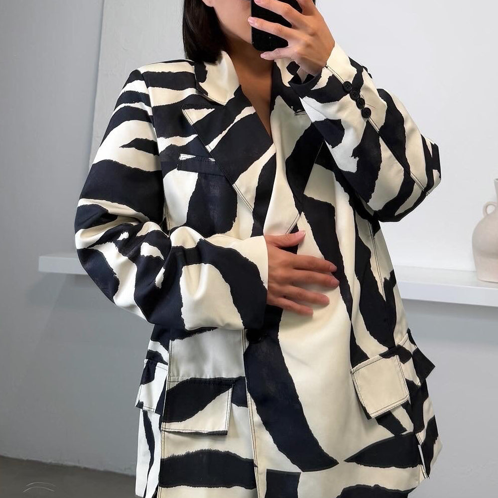 
                      
                        Zella Oversized Blazer - Zebra Print
                      
                    