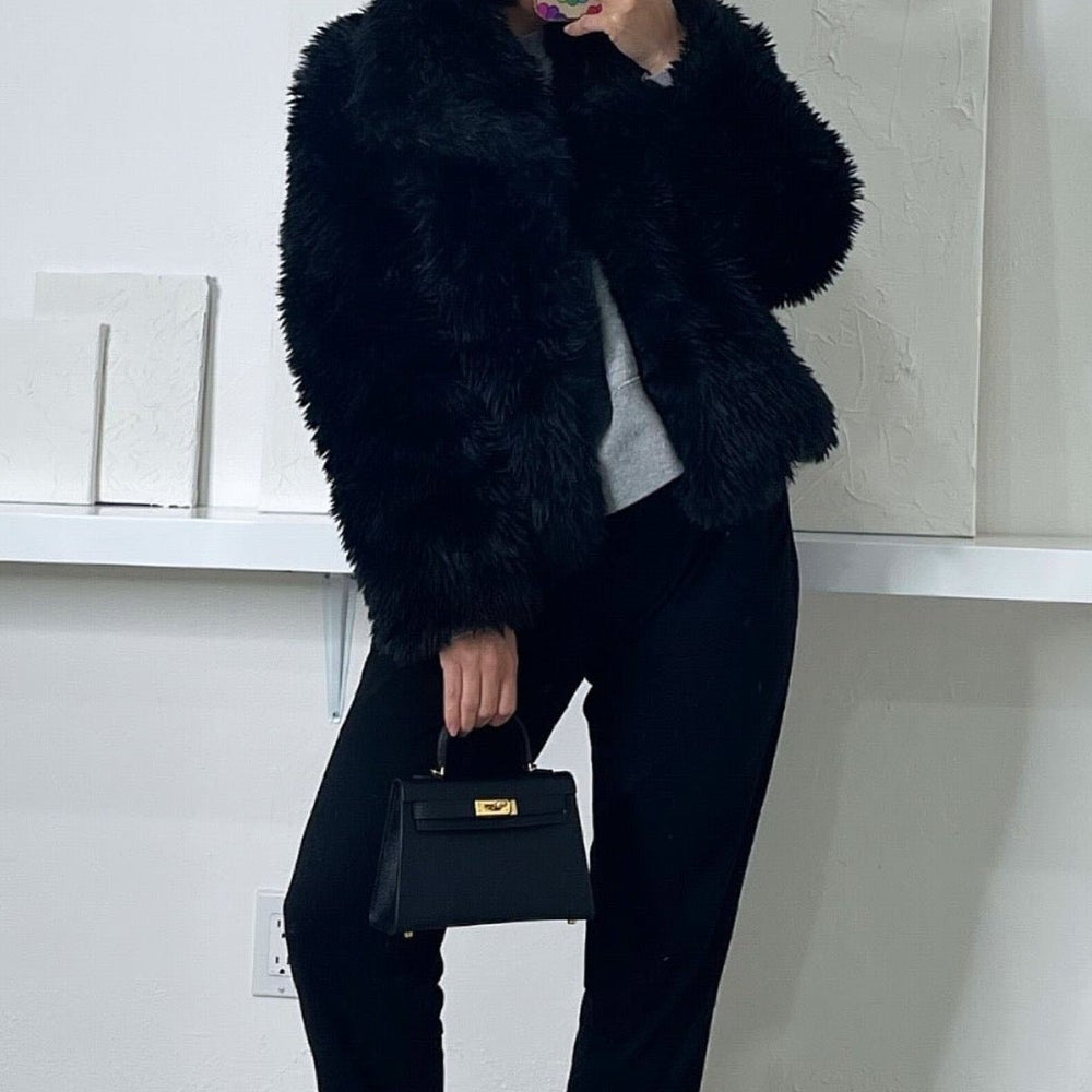 
                      
                        Aspen Faux Fur Jacket - Black
                      
                    