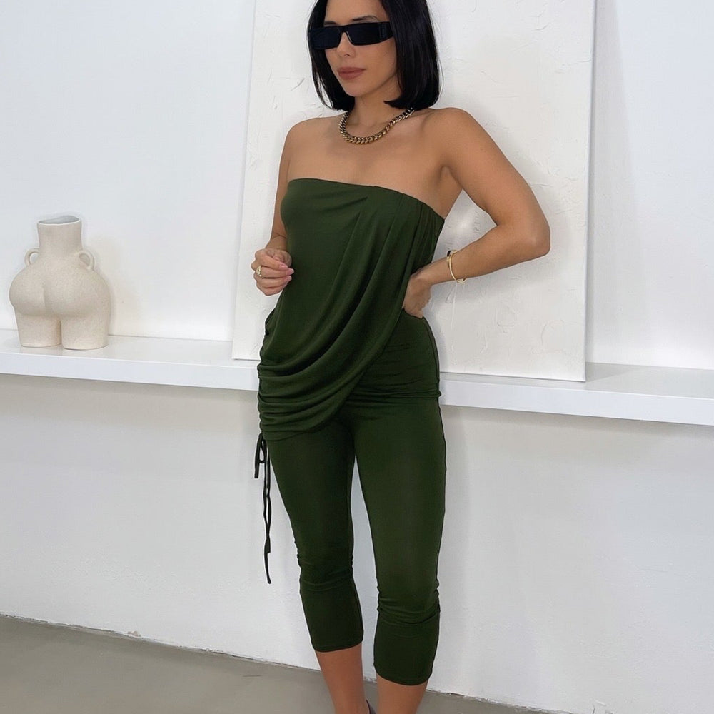 
                      
                        Brooke Capri Jumpsuit - Olive Green
                      
                    