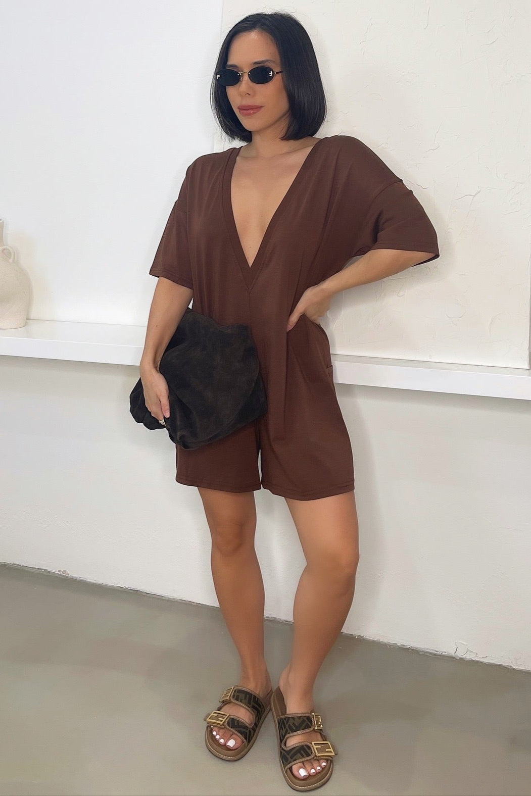 Tia Romper - Brown