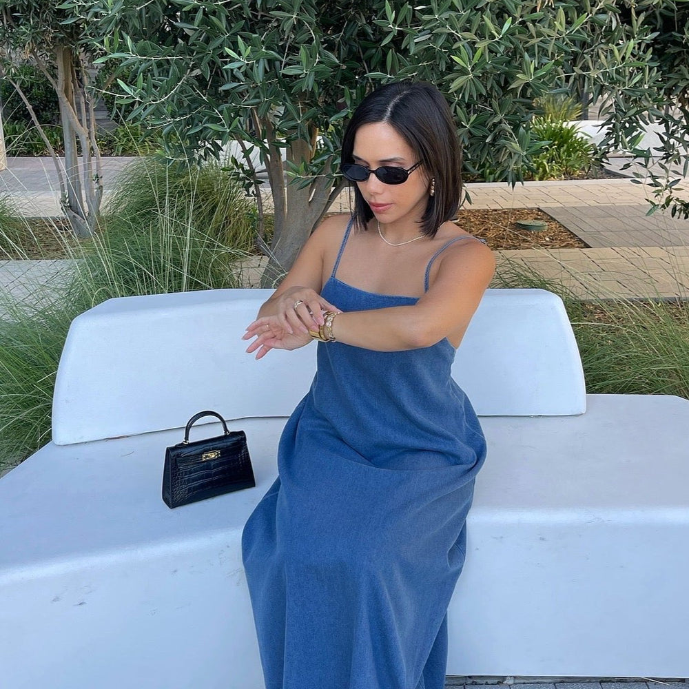 
                      
                        Denim Maxi Dress - Dark Wash
                      
                    