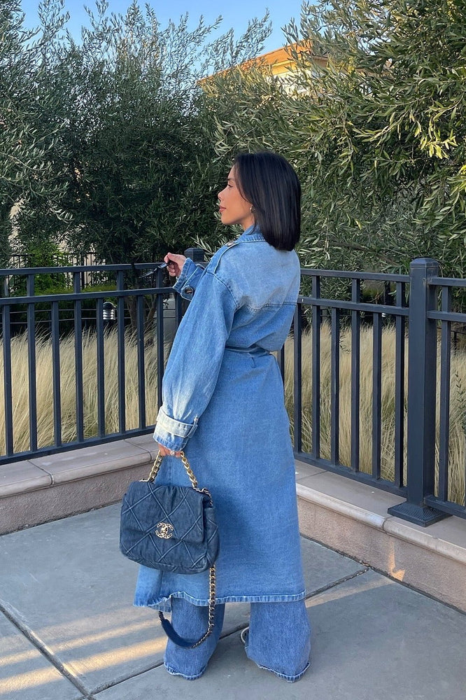 
                      
                        Denim Trench Coat - Denim
                      
                    