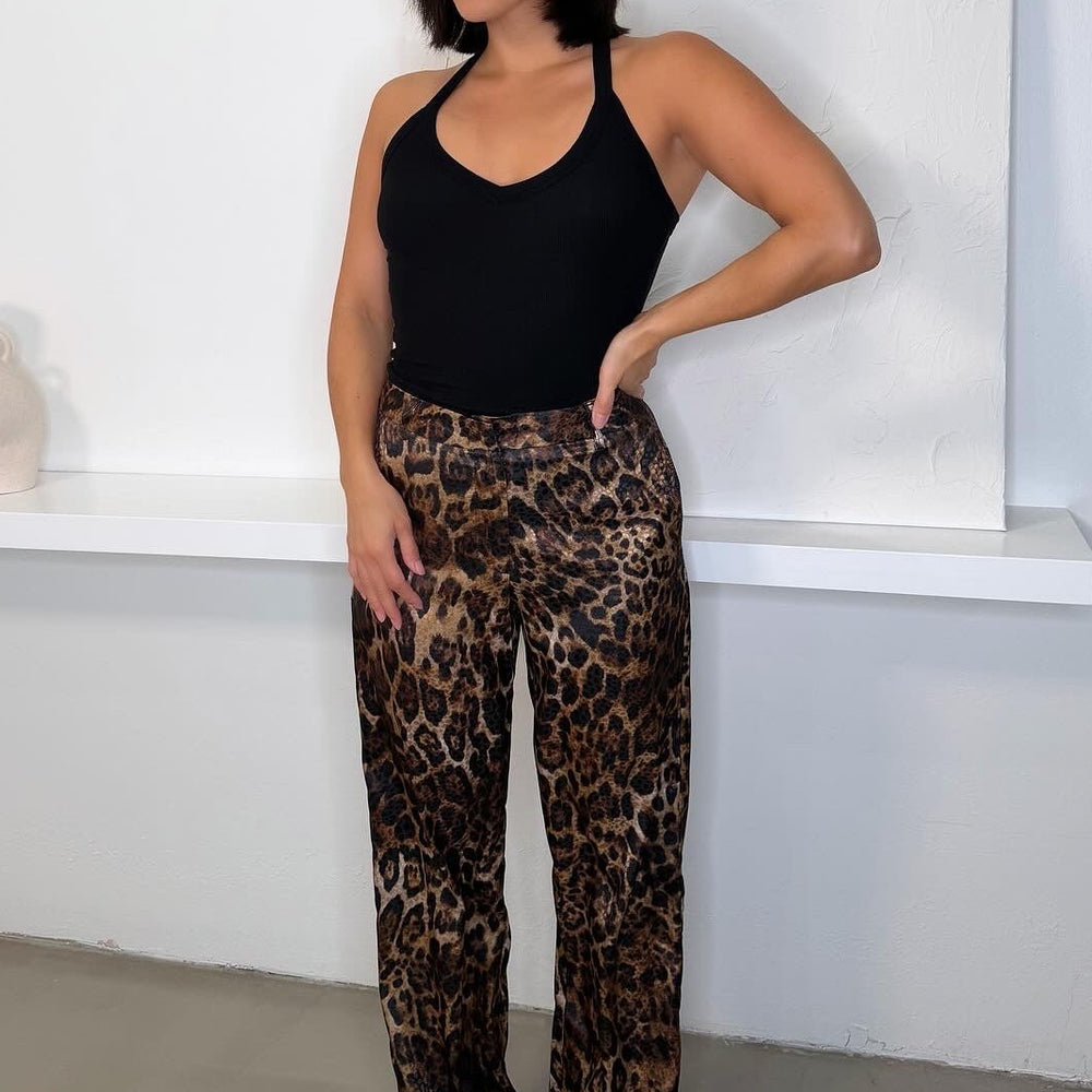 
                      
                        Natalina Satin Pants - Leopard Print
                      
                    