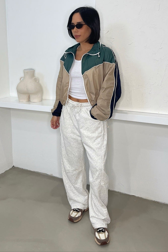 Lana Windbreaker - Beige/Green
